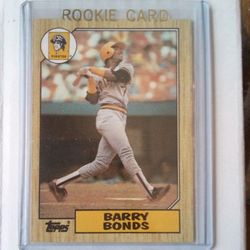 "Rare 1987 Barry Bonds Rookie Card"