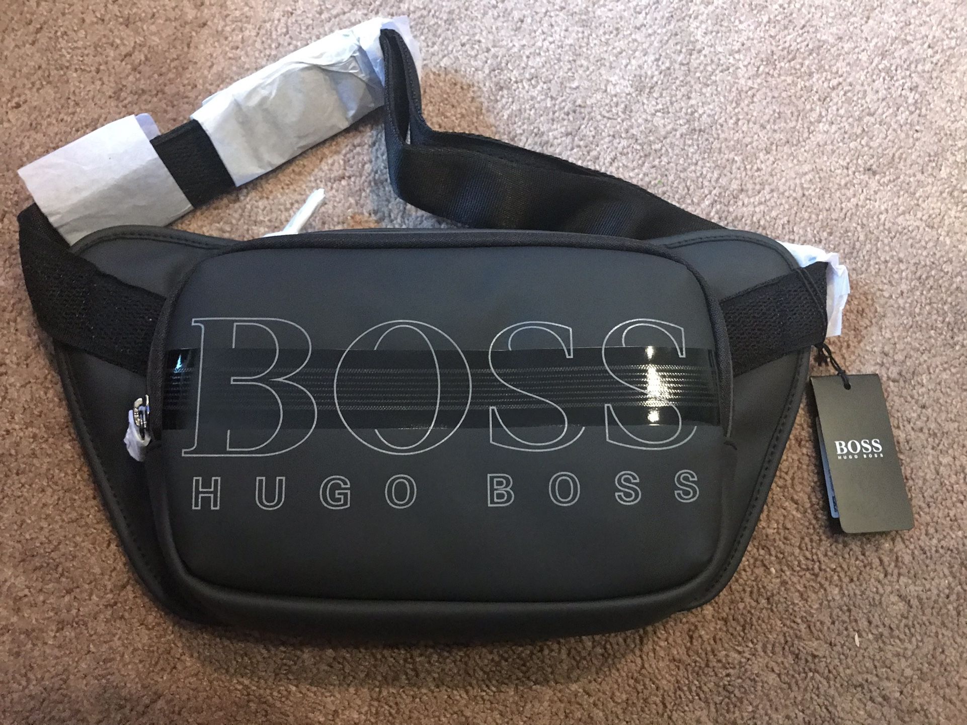 BOSS Hugo Boss Hyper Belt Bag Fanny Pack Waist Black