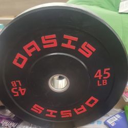 Oasis 45 Pound Olympic Barbell Plate 