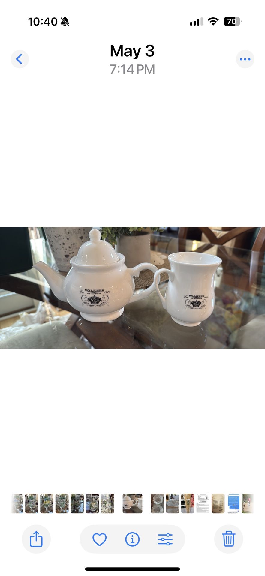 Antique Walkers of London Tea Set
