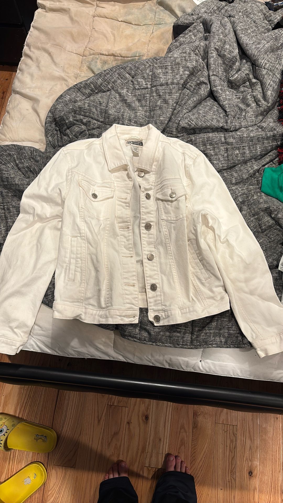 Route 66 White Jeans Jacket