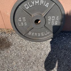 Set Of Olympic 45 Lb Weight Plates