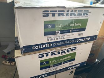 Galvanized ring shank coil nails 2 3/8”