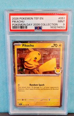 Pokemon Graded psa 9 slab pikachu 2026