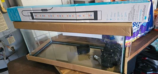 20 gallon fish tank & led bar & filter