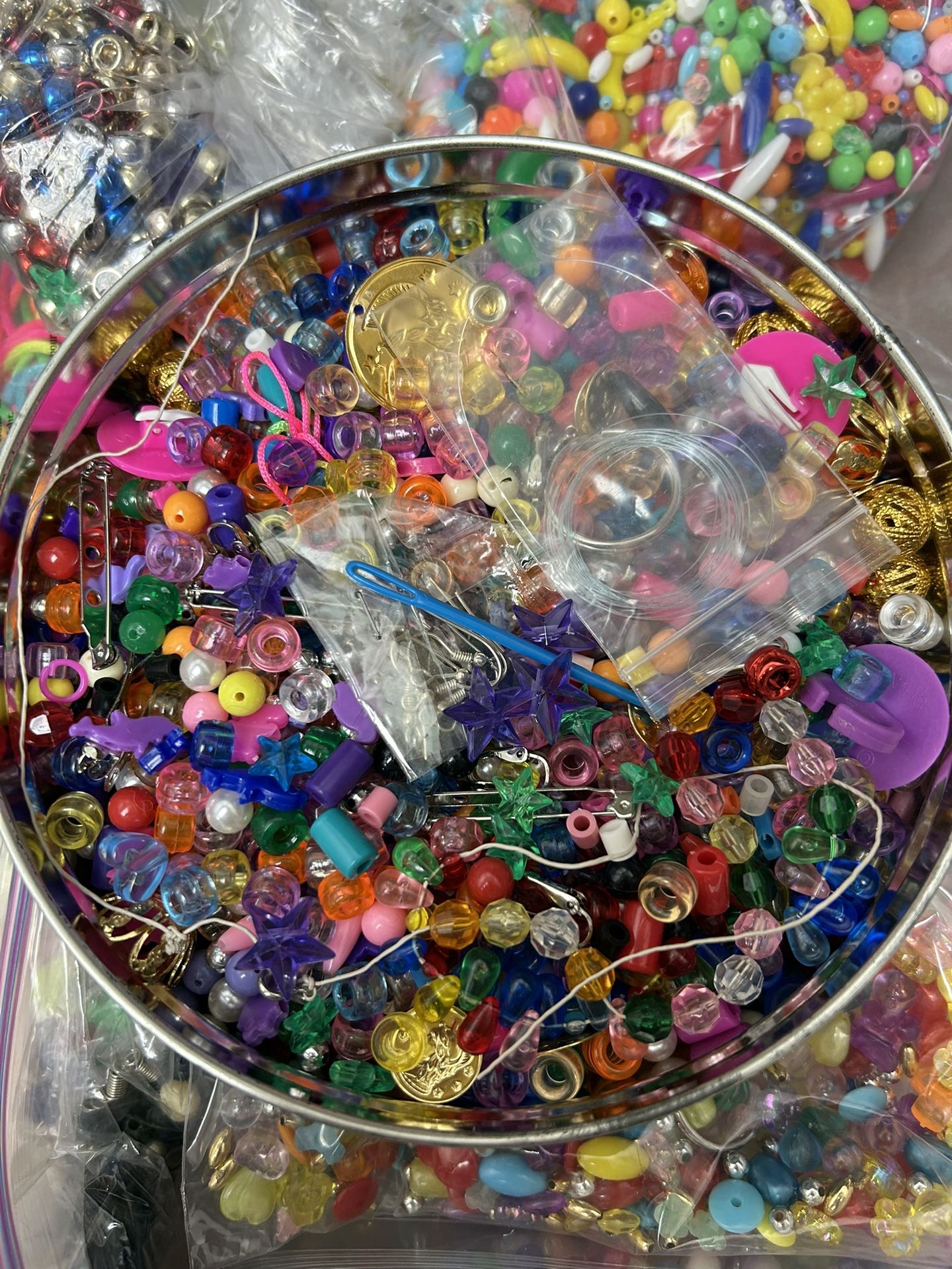 Assorted Craft Beads With Storage Box