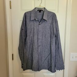 Royal Prestige long sleeve button-down blue shirt size L
