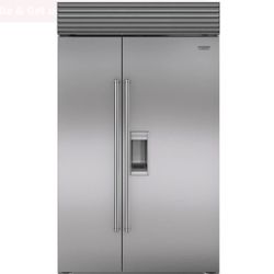 Sub-Zero Built-In Side-by-Side Refrigerator/Freezer 48”  Model: BI-48SD/S/PH Manufacturing year: 2017  New / Boxed price (Average): $13,499