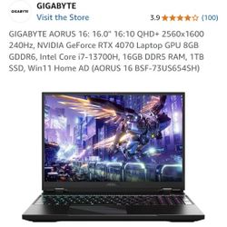 AORUS 16 RTX4070 1TB SSD 16GB RAM 240HZ 