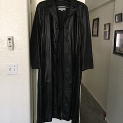 Leather Men's Trench Coat