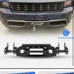 Chevy Silverado 1500 Front Bumper Hidden Winch Mount Plate For 2019-2024 New Aftermarket 