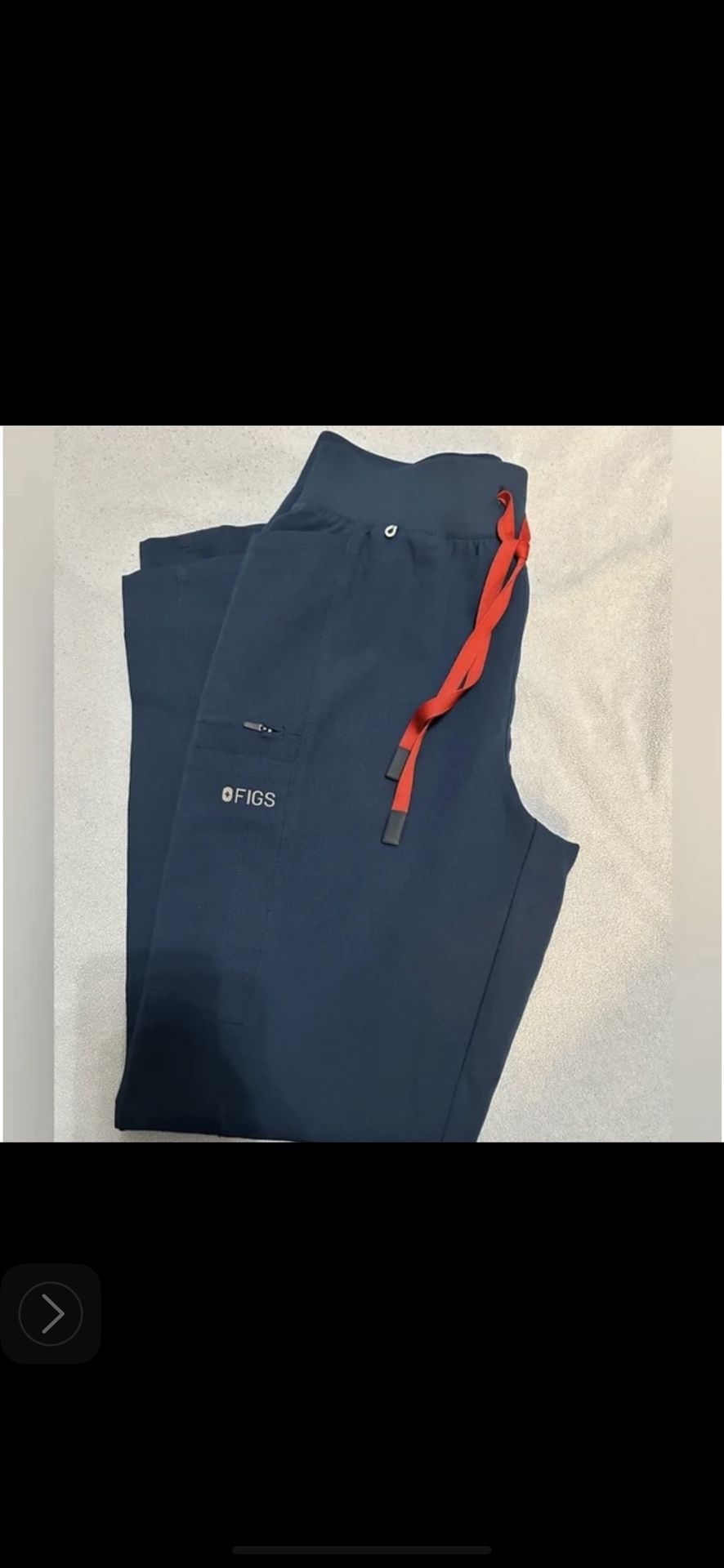 Large Tall Figs Medical Team USA Nav Blue Scrub Pants
