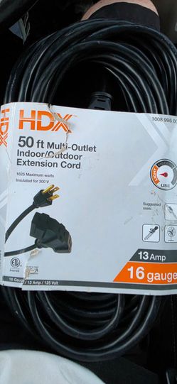 50 foot multi port extension cord