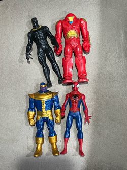 Marvel Avengers Action Figures Black Panther, Hulkbuster , Thanos, Spiderman 6”