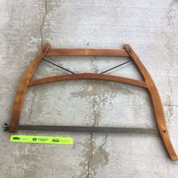 Vintage and Antique Restored Primitive Buck Saw Cross Cut Bow Saw 1960’s Handmade