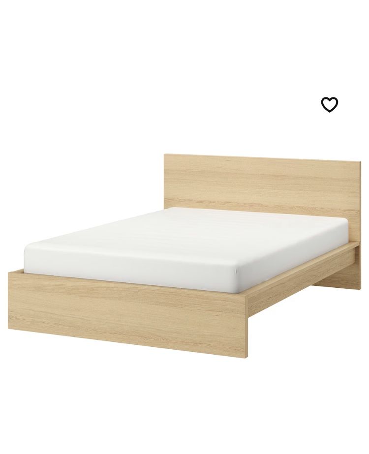 Ikea Malm SQueen Size Oak Bed Frame
