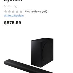 Soundbar And Subwoofer