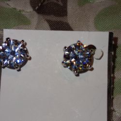925S Screw Back 3.50 CT Total Moisonite GRA GRADED Stud Earrings 
