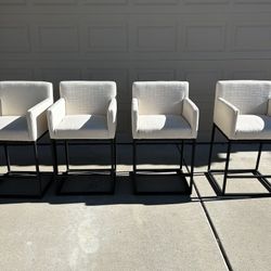 Cream Counter Height Bar Stools (Set Of 4)