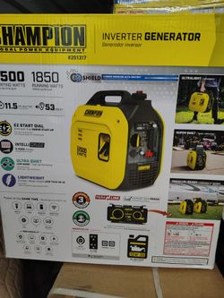 Champion 2500w  Starting. 1850 w continuous brand new in the box  quiet Tech  gas gen/inverter