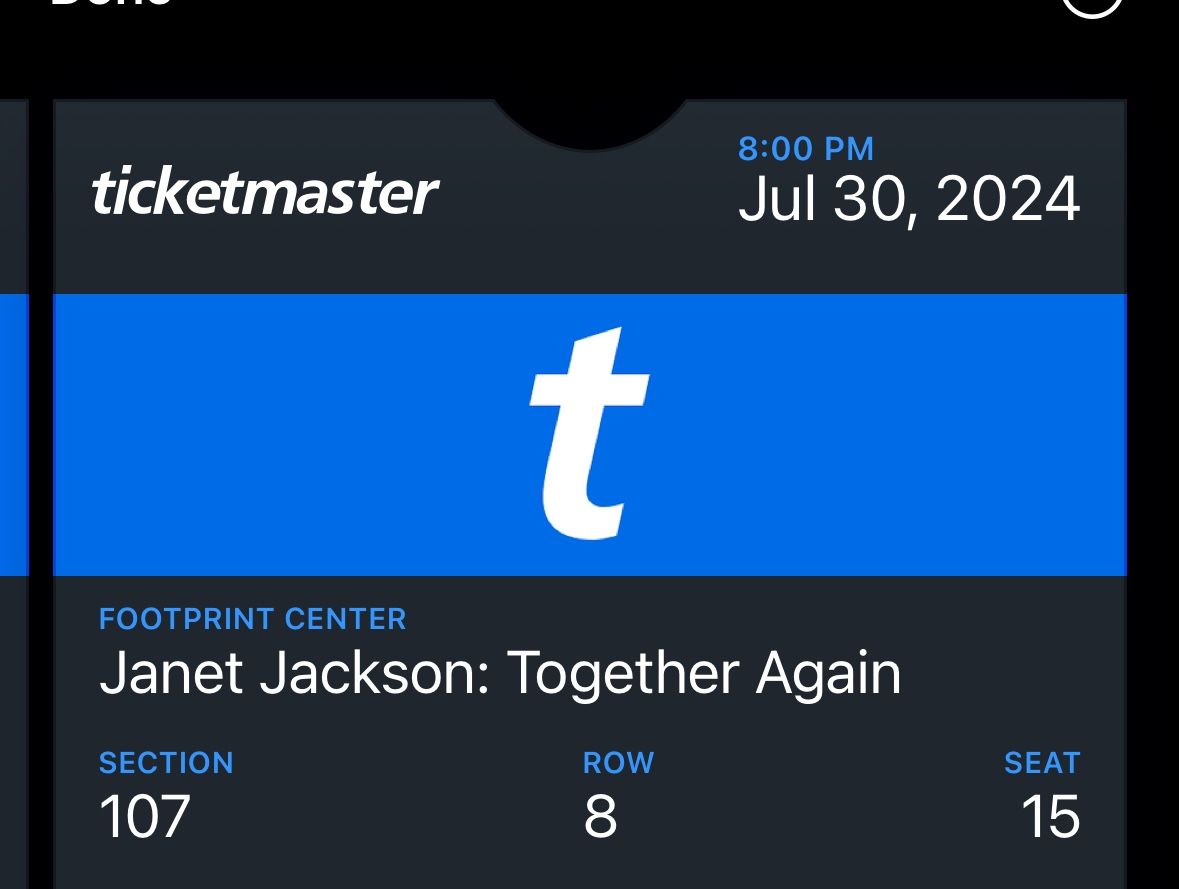 Single Janet Jackson Ticket Sec 107
