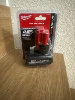 Milwaukee M12 5.0ah High Output Battery (new)