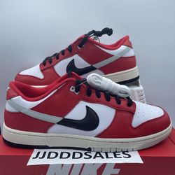 Nike Dunk Low Retro PRM Chicago Split Red Black White DZ2536-600 Men's Size 13 