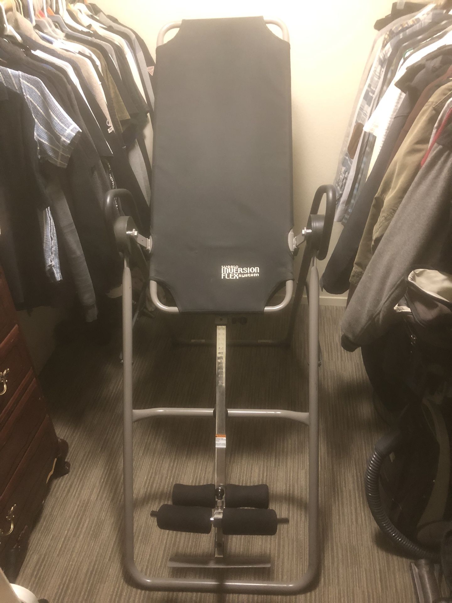 Weslo inversion table flex system Back Support