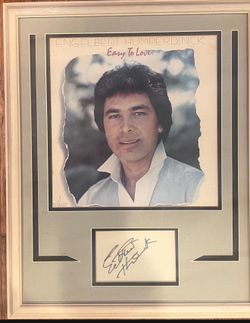 Engelbert Humperdinck Framed Double Matted Album And Framed Autograph