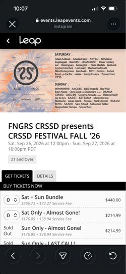 CRSSD Festival Fall 2026 Ticket