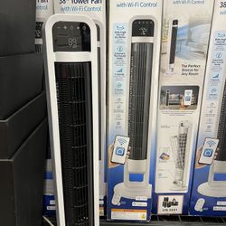 OmniBreeze Tower Fan with Internal Oscillation and Wi-Fi