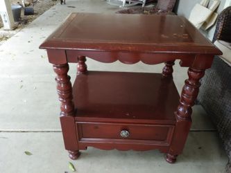 End table solid wood