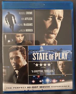 State Of Play Blue Ray Disc DVD