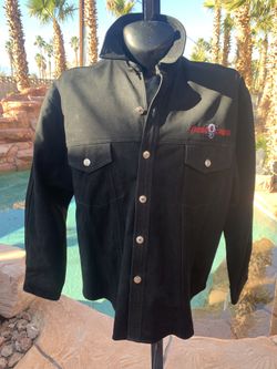 Flash Chrome Leather shirt Jacket black XL
