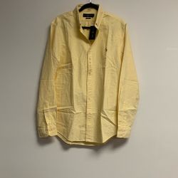 Polo Ralph Lauren Men’s Long Sleeve Button -Down Oxford Shirt. Sz L. Yellow