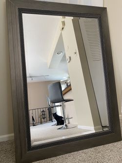 Large luxury Gray Mirror . 43*31 Inches 