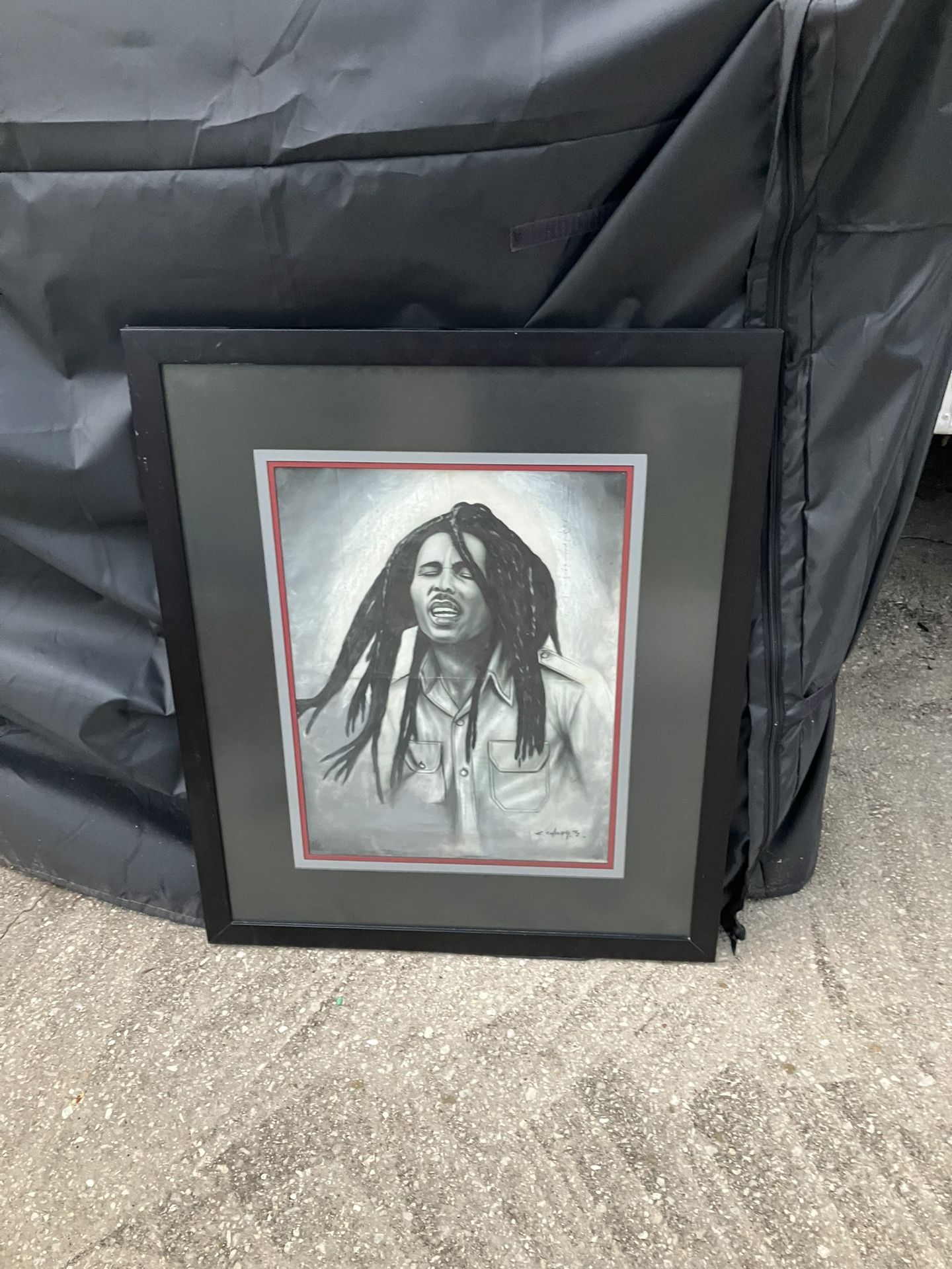 Bob Marley Charcoal Drawing