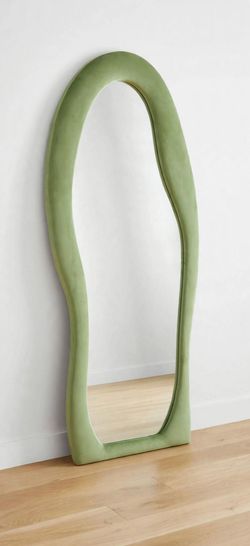 Koonmi 71x30 Green Wavy Full Length Floor Mirror