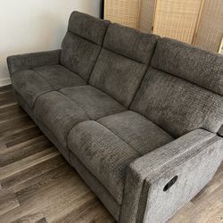 Hewitt Grey Manual Reclining Sofa