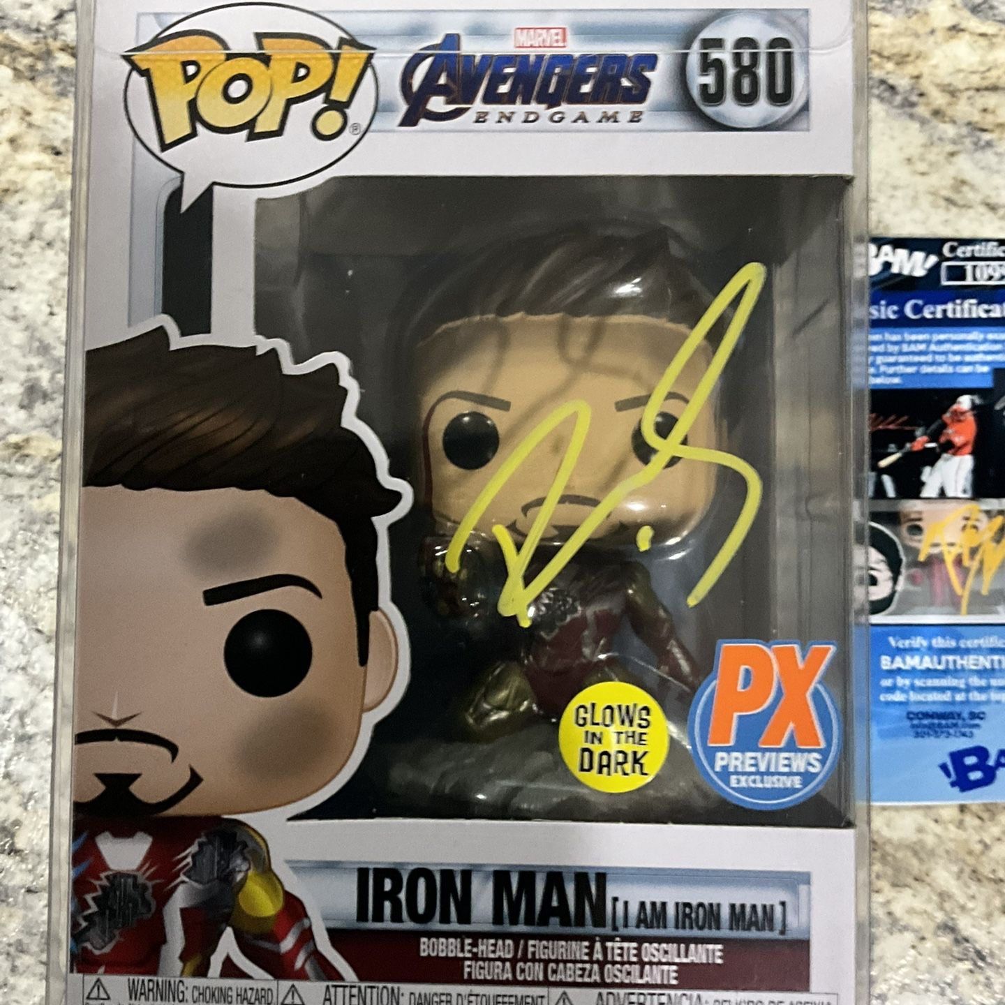 Robert Downey Jr. Signed Funko Pop PSA/DNA Encapsulated Ironman