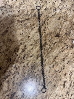 Black Metal Choke Chain with Ring Ends