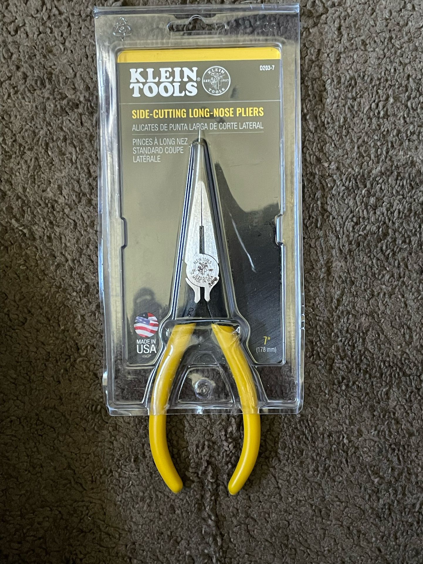 Klein Tools side cutter long nose pliers