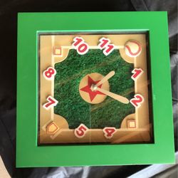 Baseball wall clock.