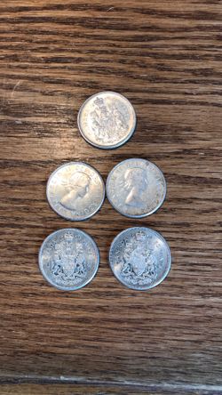 Canadian  Silver 1/2 Dollars 