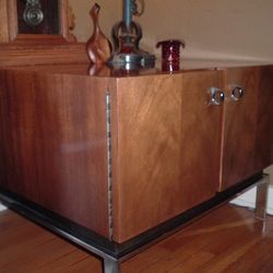 Fab! Asymmetrical Pair of End Tables Designed by Merton Gershun C. 1965