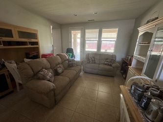 Reclining sofa and reclining/rocker loveseat