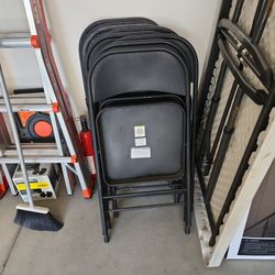 8 Foldable Metal Chairs