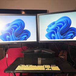 Dell 3040 WiFi PC & Dual(2) 22” Monitor Setup