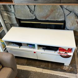 IKEA White Tv Television Console Table Entertainment Center Desk 