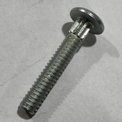 100pcs Carriage Bolt, Ribbed Neck, 1/4"-20, 1-1/2 in L, Steel, Grade 5 Zinc Plated    B2)